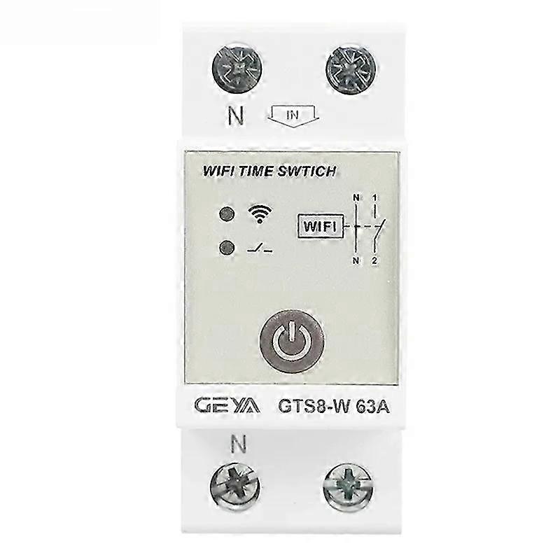 GTS8-W 2P Smart Wifi Time Switch DIN Rail Smart Home Wireless Remote Control Switch By Tuya APP AC2