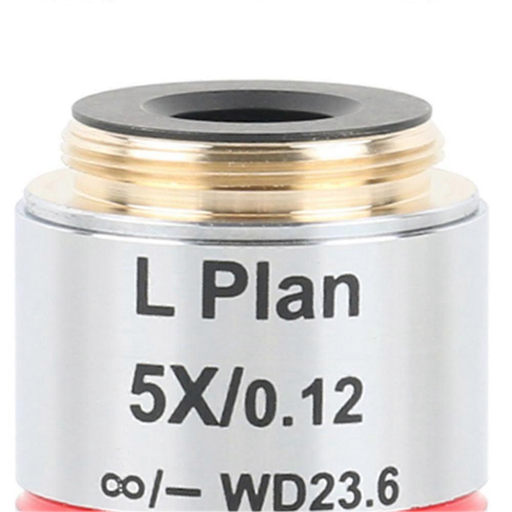 Infinity Long Working Distance Metallurgical Microscope Plan Achromatic Objective Lens RMS Thread Interface 5X