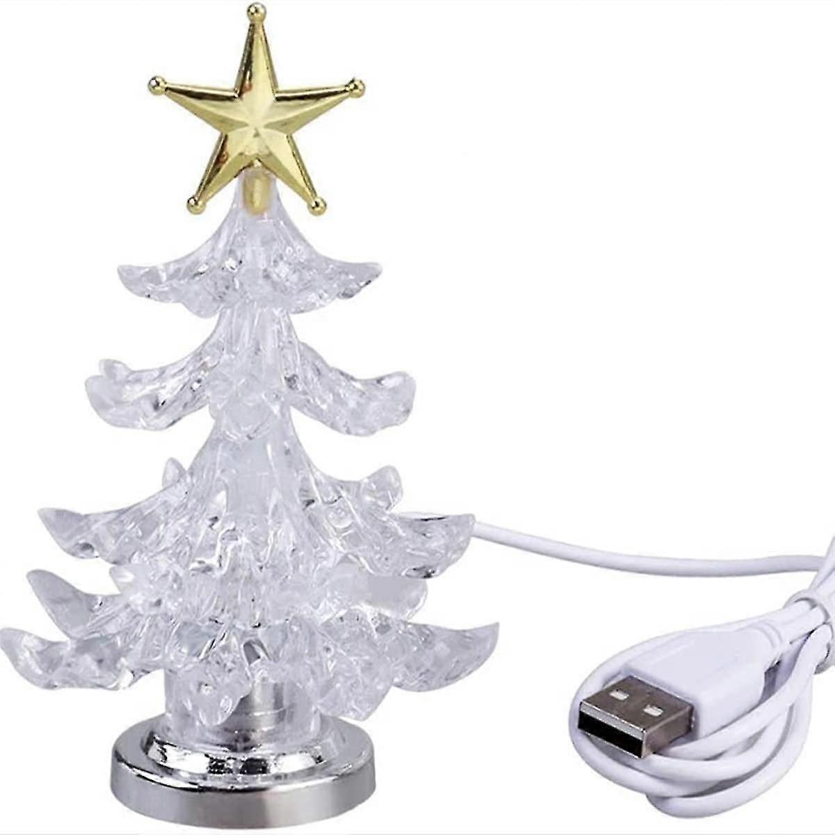 Usb Powered Multicolor Desk Glowing Led Christmas Tree