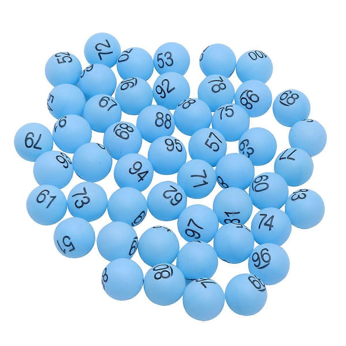 100 Pcs 4cm PP Table Tennis Balls Printed Pong Balls With Number for Game Party Decoration (Blue)
