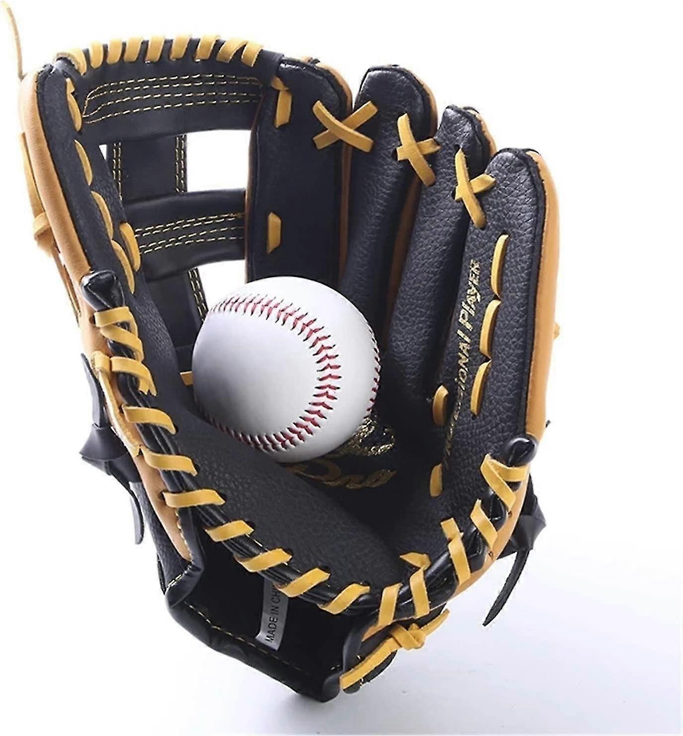 قفازات البيسبول اثنين من رقائق جونيور نصب قفازات الضرب السوفتبول قفازات (اللون: بني ، الحجم: 11.5 ")