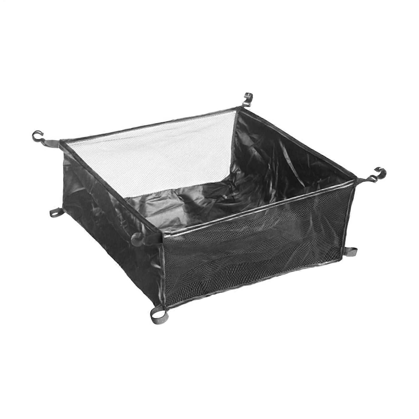 Mesh Basket Organiser Outdoor Table Hanging Mesh Bag Foldable Camping Net Spacious Square Mesh Holder Portable Storage For Picnic