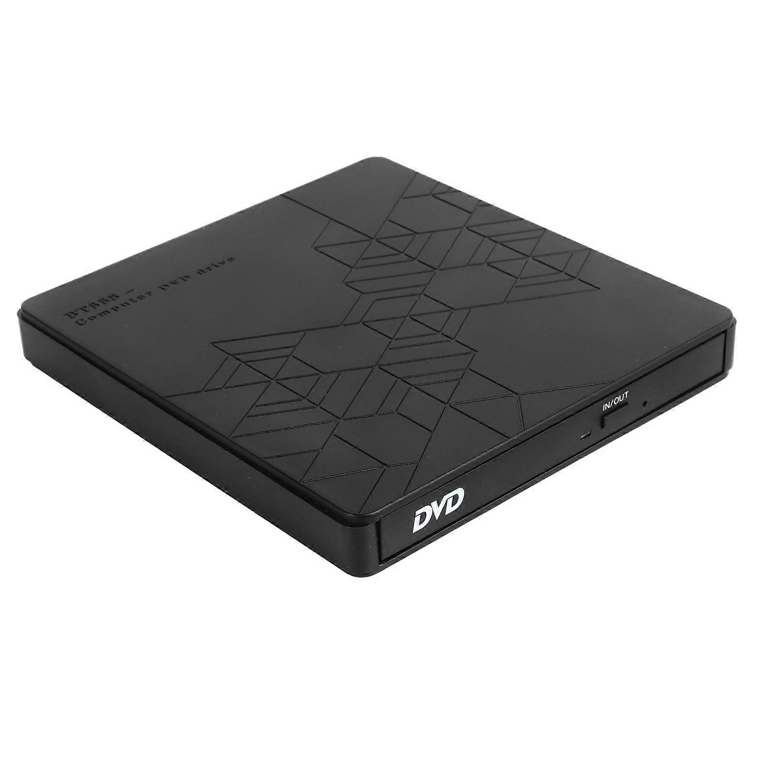 External CD DVD Drive USB Plug and Play Portable Optical Disk Drive with Storage Card Slot for Windows for Linux for OS X 