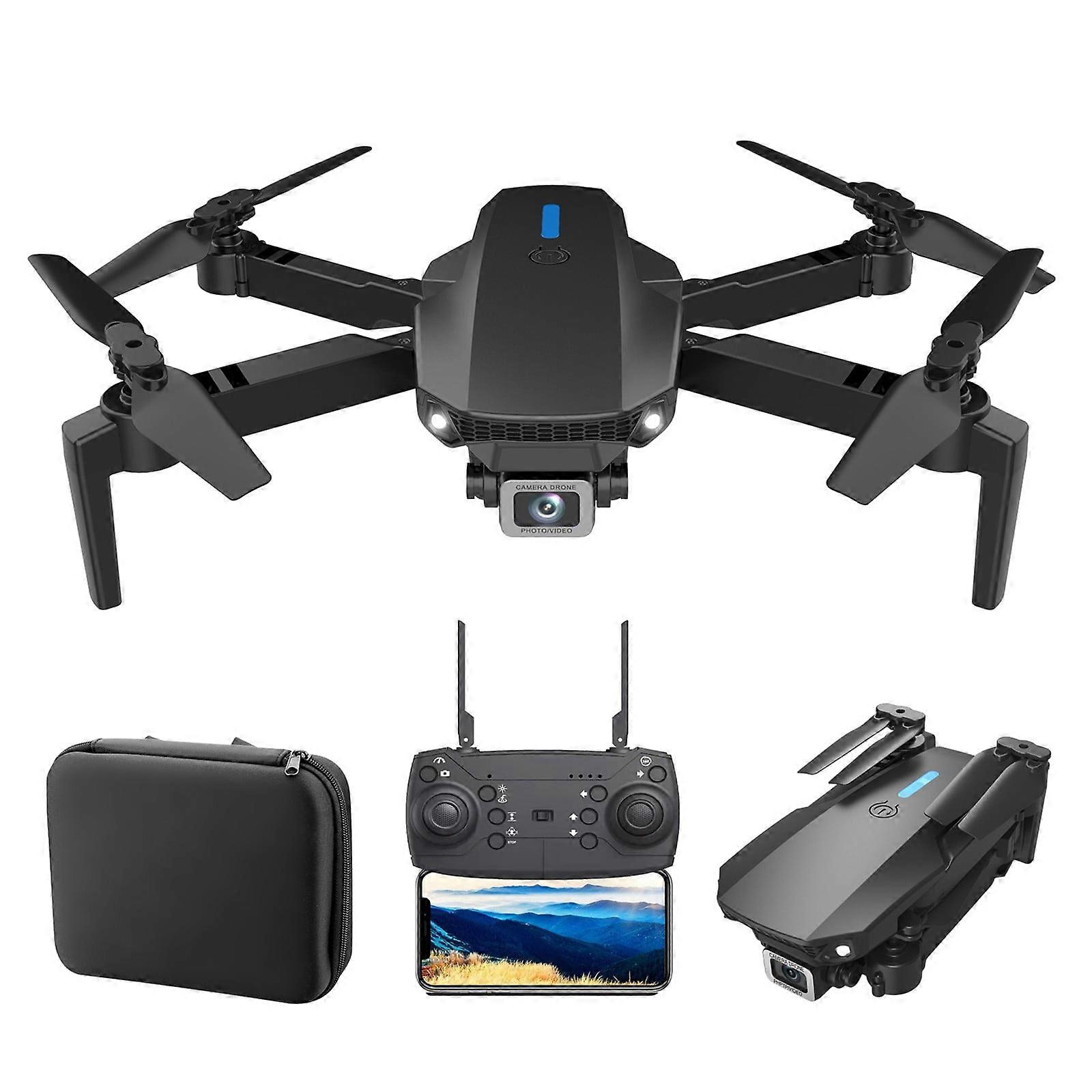 Quad Drone with 1080P Camera, FPV WiFi RC Quadcopter with Headless Mode, Altitude Hold, Follow Me, Compatible with Kids & Adults