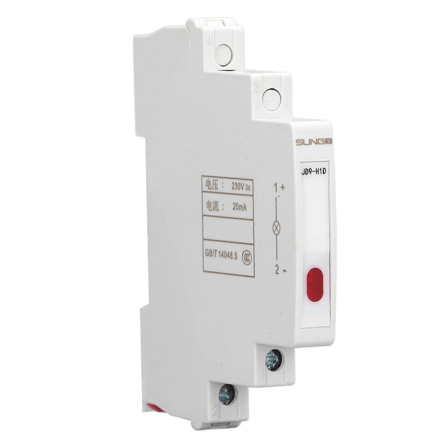 Din Rail Indicator Light LED AC DC 230V Modular Mount JD9‑H1D for Telecommunications Electrical Line