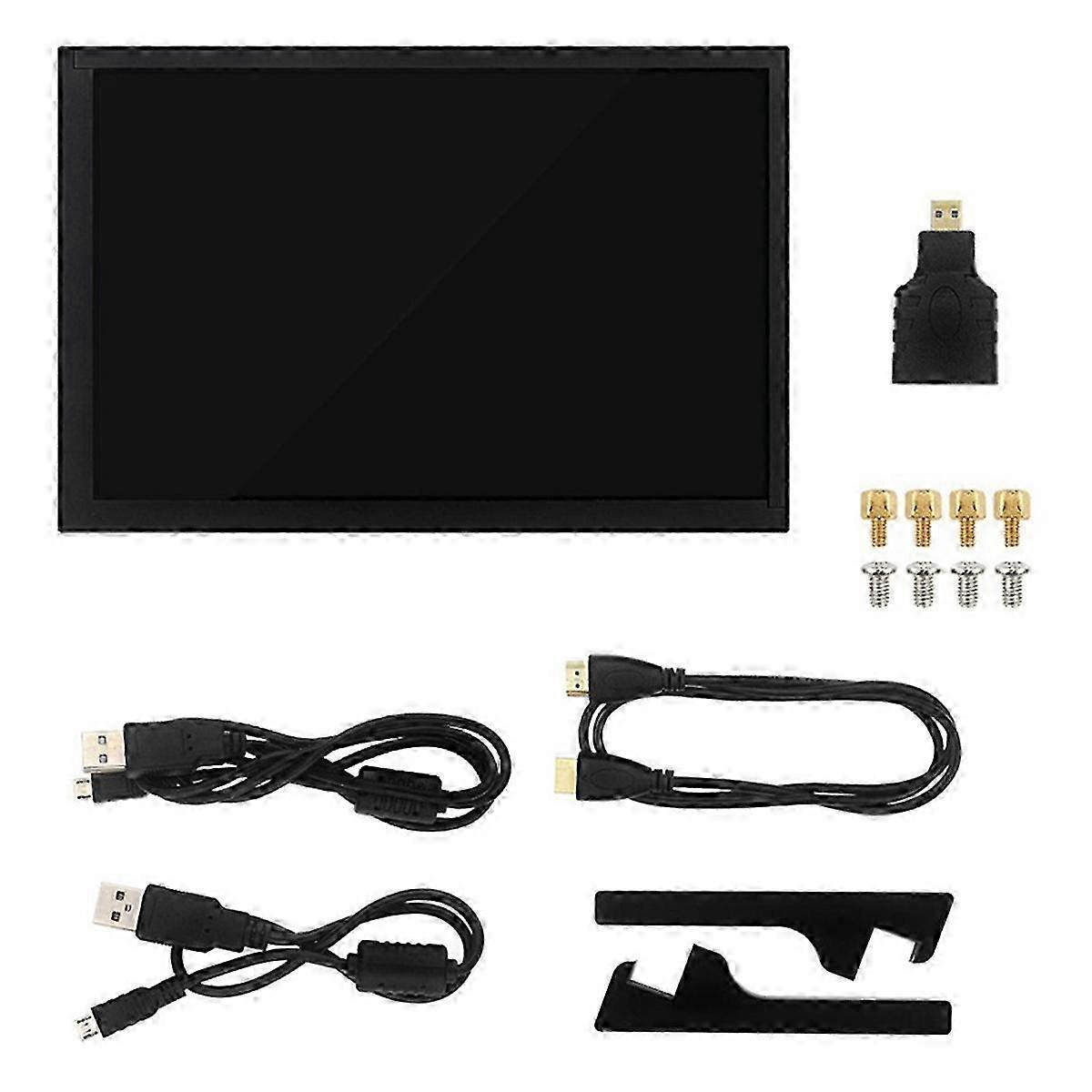 10.1 Inch IPS Touchscreen Monitor for Raspberry Pi 5 4B 3B, 1280x800 Resolution with Case