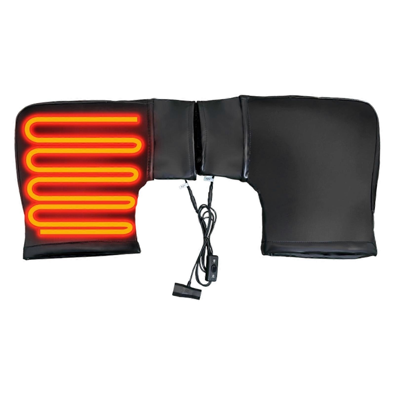 Electric Bike Heated Handle Grips Cold Weather Protection 5 Second Warmth Up Water Resistant Material Temperature Selector Multicolor