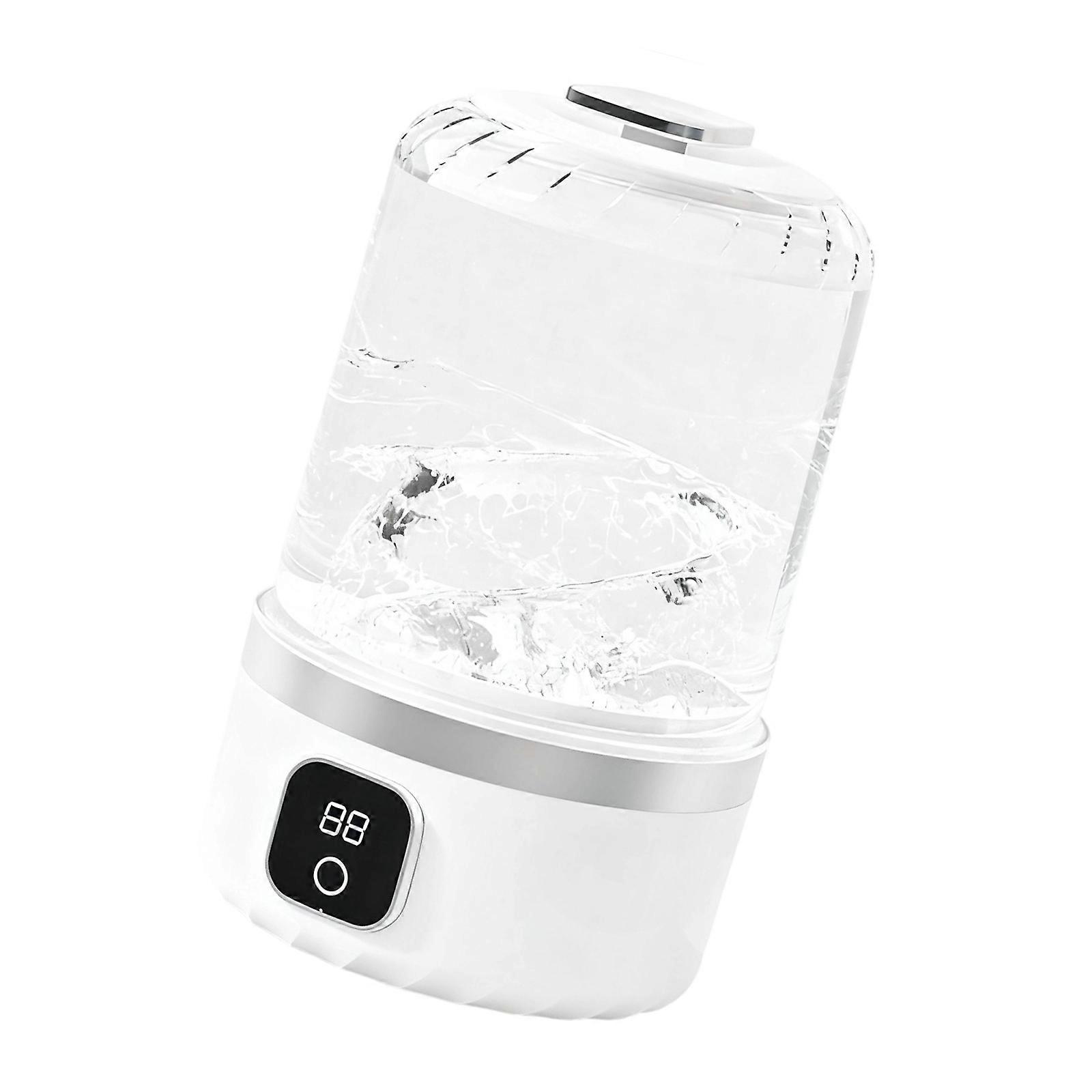 Rechargeable Small Clothes Washer Water Conservation Technology Easy Control Panel Compact Design for Home Office Use  White