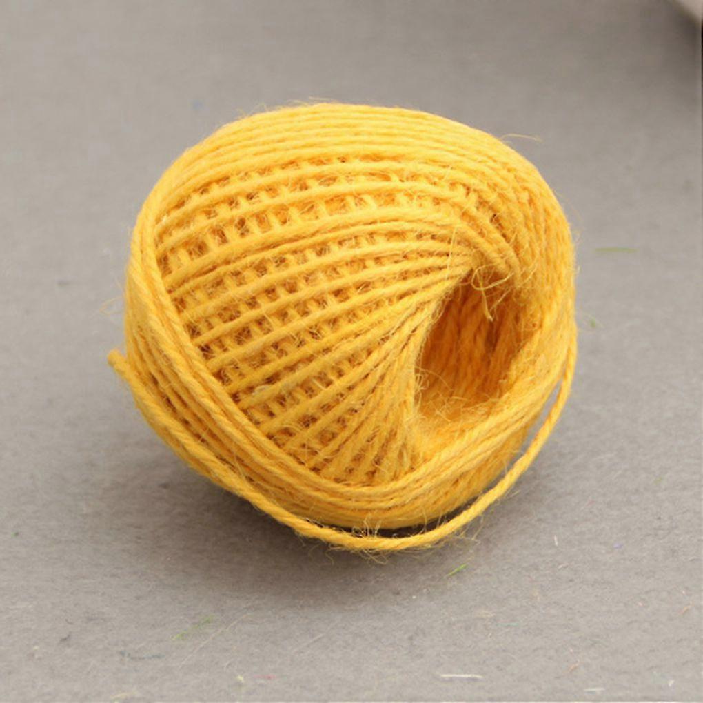 SANAG 50m Multicolor Twisted Burlap String Natural Ribbon Fiber Jute Twine Rope