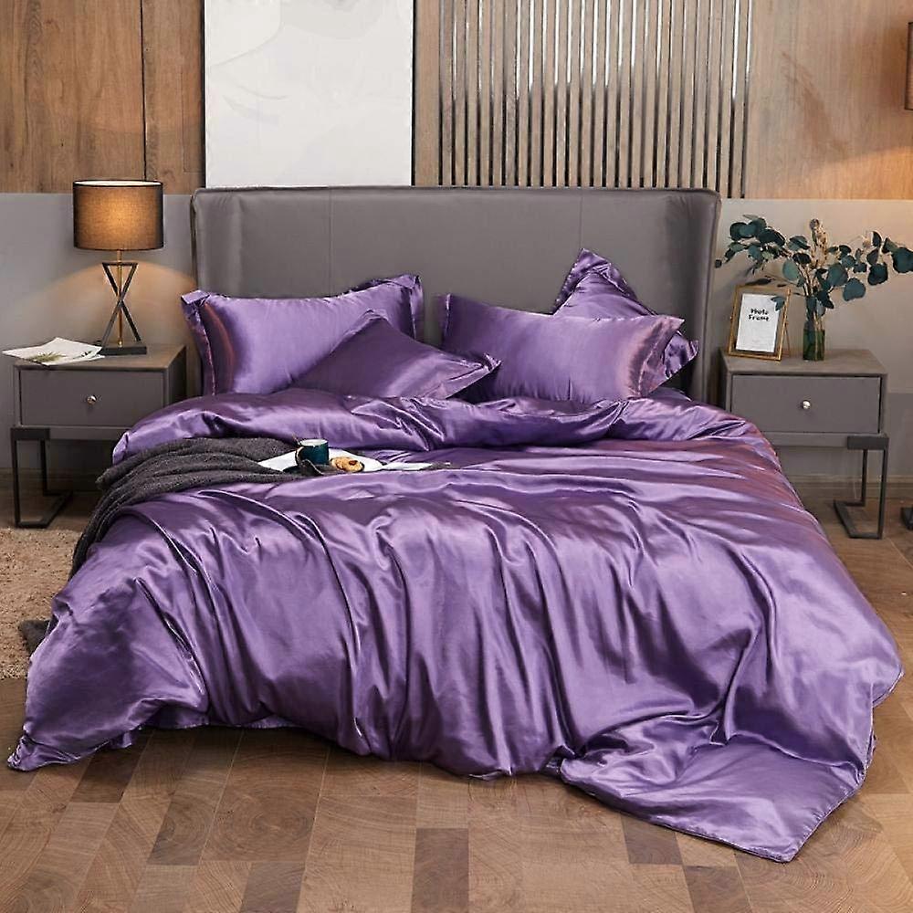 Solid Color Bedding Set with MoistureAbsorbing Sheets and Hidden Zipper Duvet Cover for All Seasons