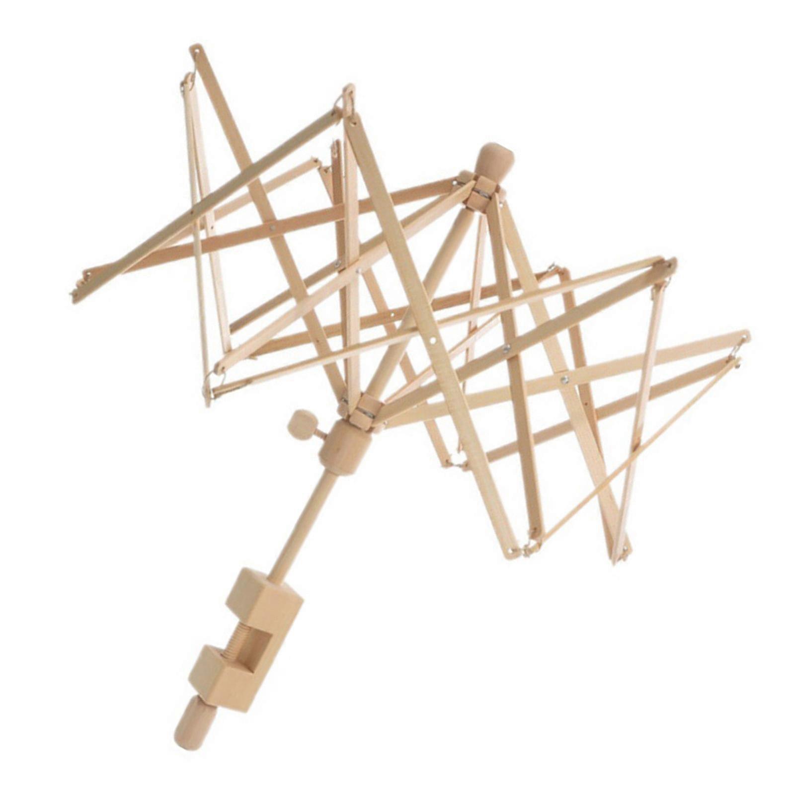 Portable Hand Thread Winder Wooden Design Yarn Rolling Tool For Crafting Knitting Multicolor