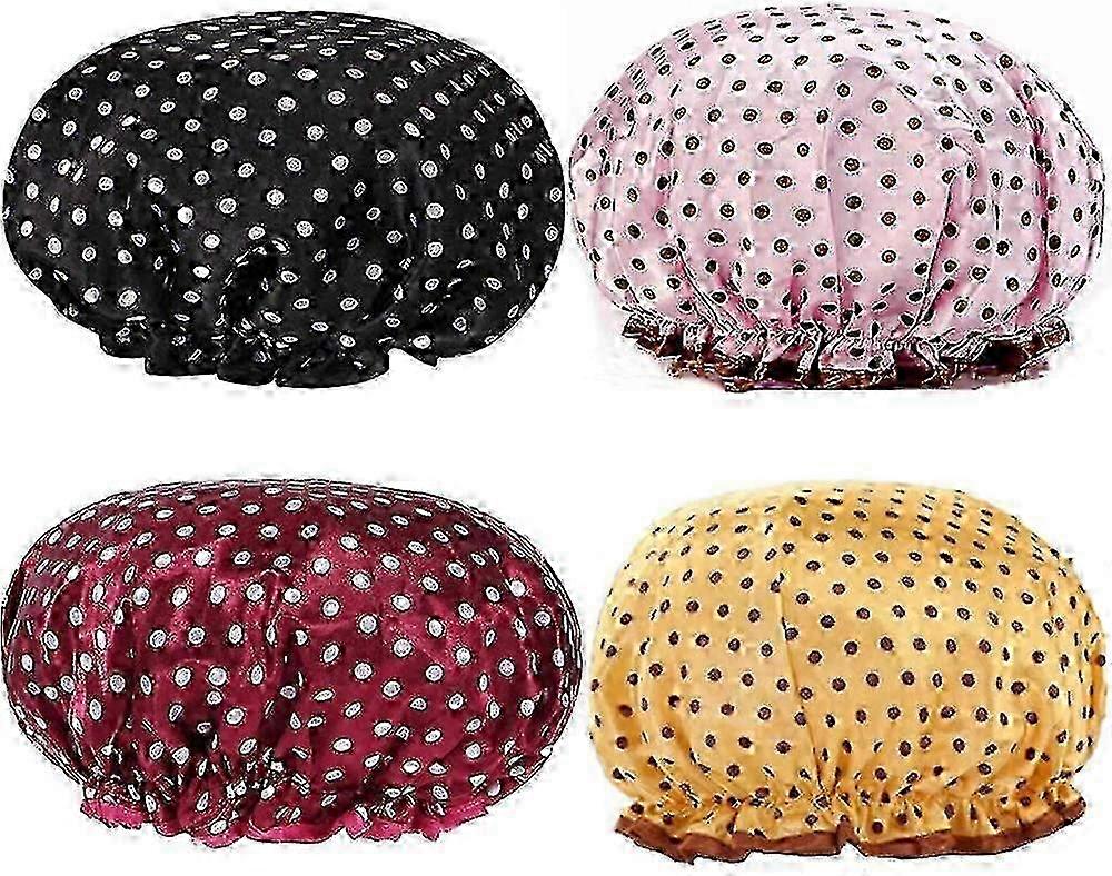 Shower Cap Waterproof Bath Cap Double Layer Shower Cap Shower Cap Shower Cap