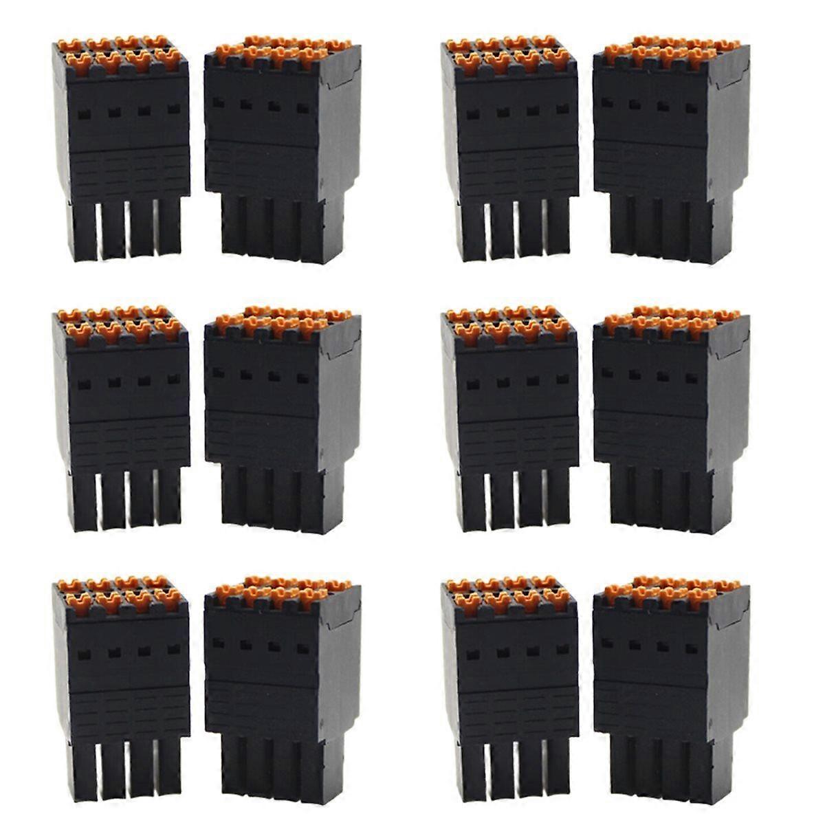 12pcs B2CF GRID INSTRUMENTATION 8PIN 15EDGKNHB 3.5MM FEMALE DEGSON DOUBLE LAYER CONNECTOR PLUG-in T
