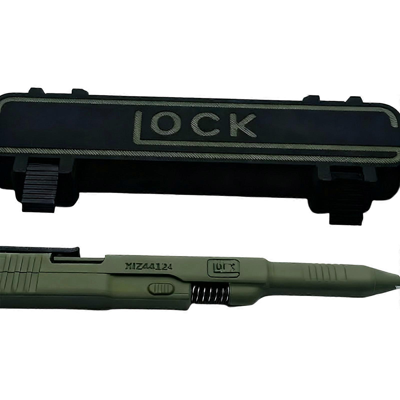 Writing Tool Slide Action Mechanism Ballpoint Pen with Case and Refill For Adults Plastic Desk Accessories Gift Multicolor