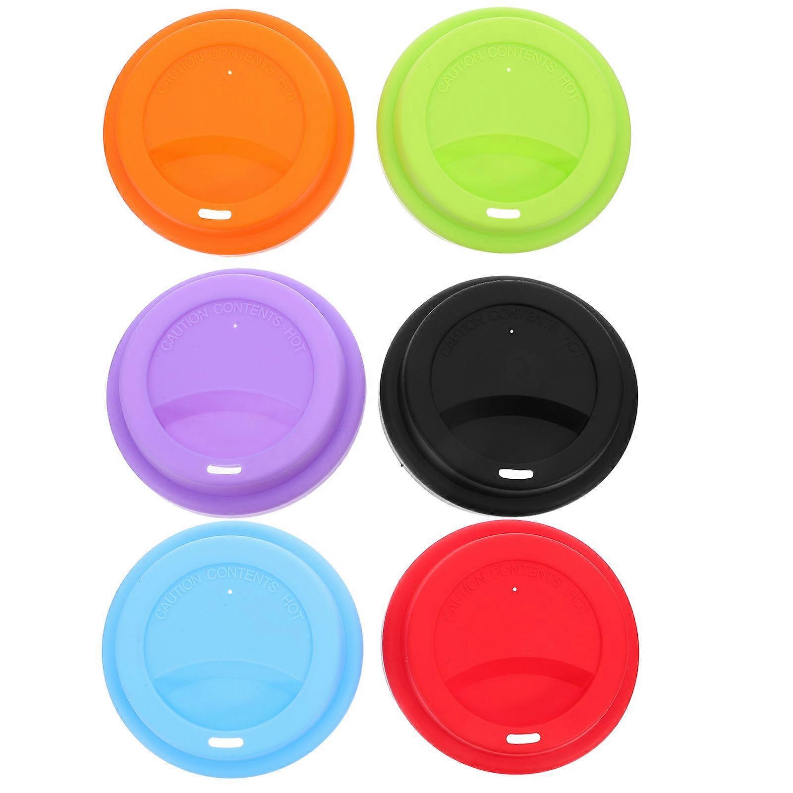 6pcs Silicone Cups Covers Dustproof Universal Cup Lids Silicone Cup Lids