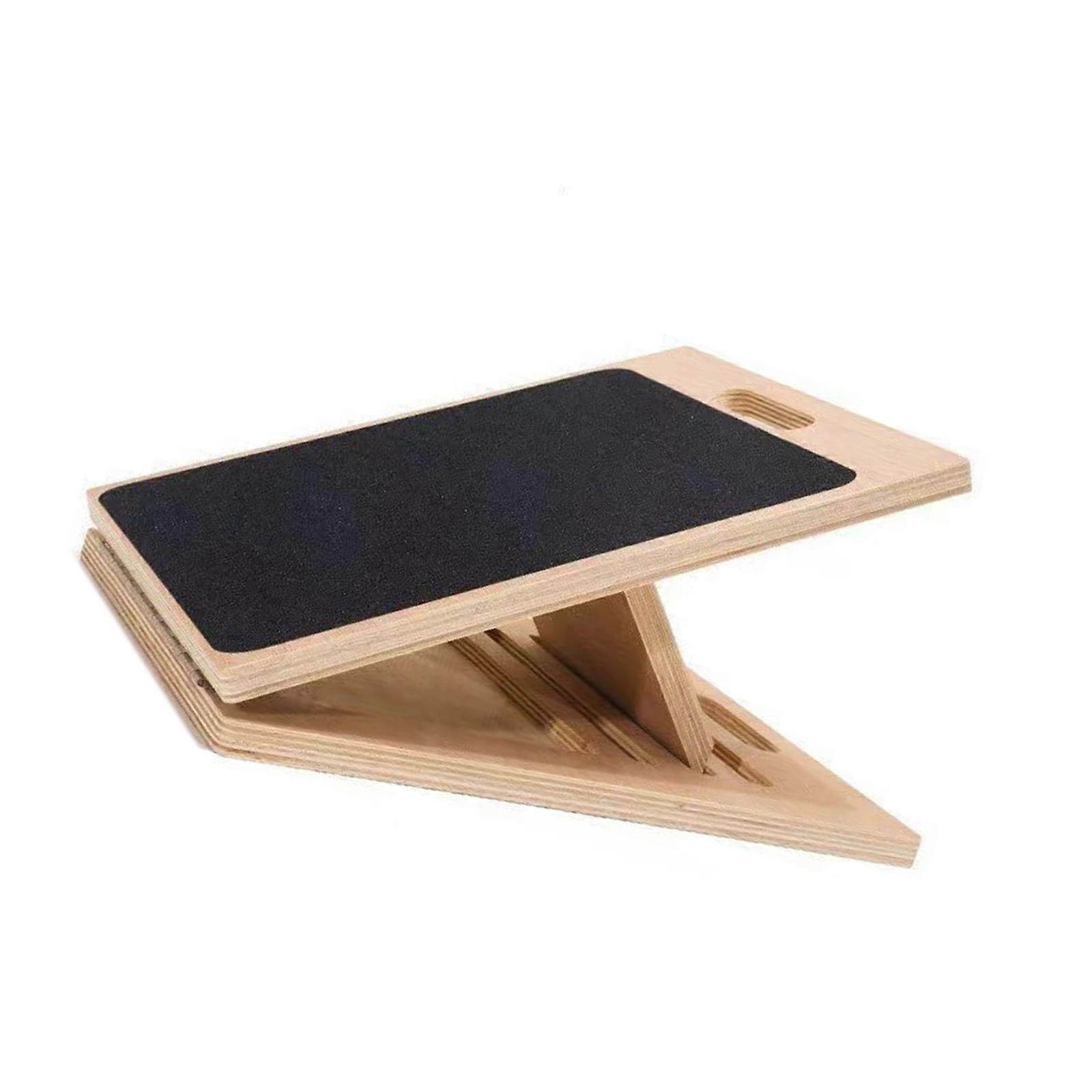 Wooden Foldable Calf Stretching Tool Solid Space Saving Adjustable Stretching Platform For Gym Quality Training At Home Multicolor