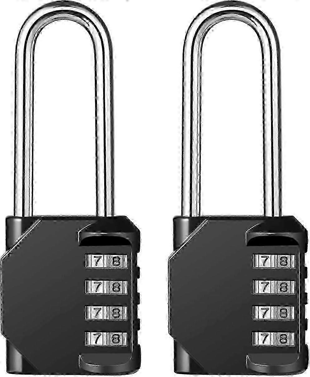 2 Pack Combination Padlock - 4 Position Rust Resistant Padlocks - Weather Resistant