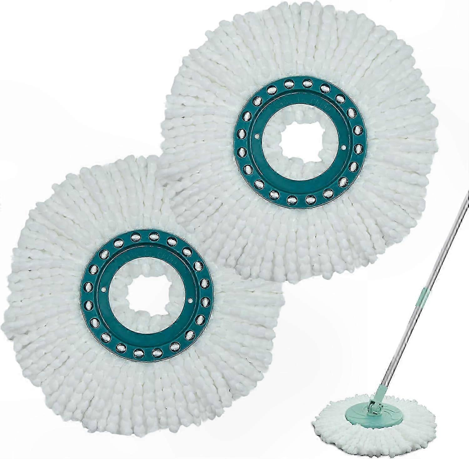 Highly Absorbent Microfiber Mop Heads for All Floor Types Replacement Disc Mop Pads Compatible with Various Cleaning Systems