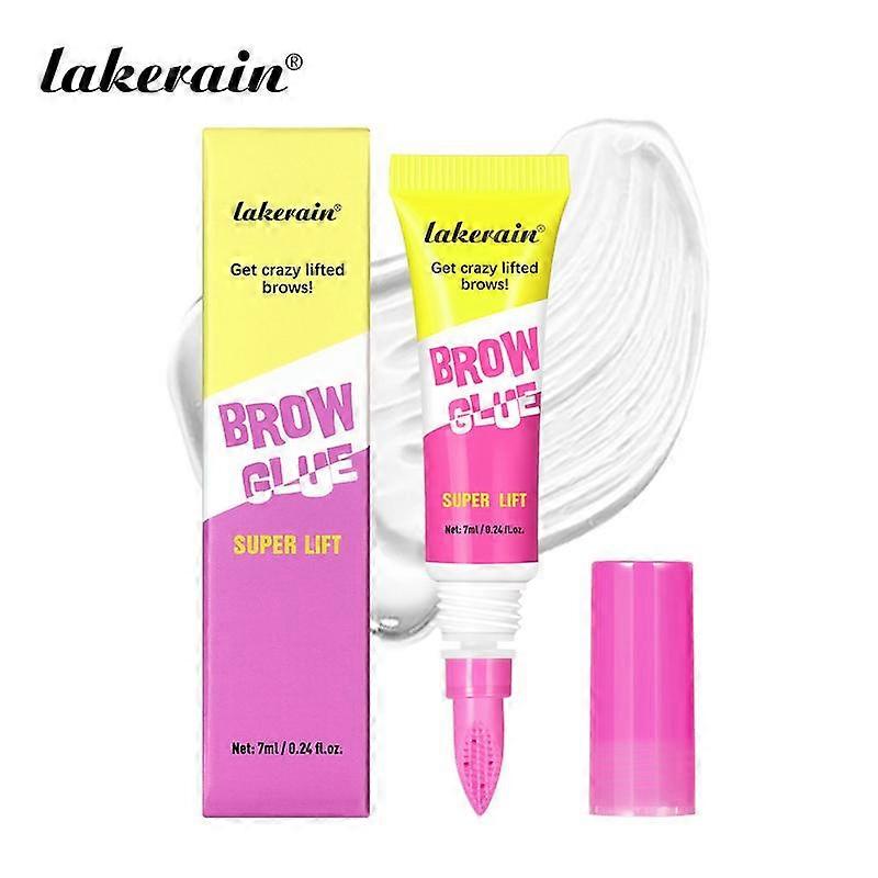 2 Counts Long-Lasting Eyebrow Glue, Waterproof & Sweatproof Brow Gel, Transparent Gel for Natural Fluffy Brows, Long lasting Hold, No Sticky