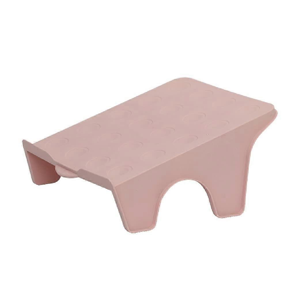 Shoe Storage Rack Organizer Set of 12, SpaceSaving NonSlip Holders for Bedroom Dorm (Beige, Pink)