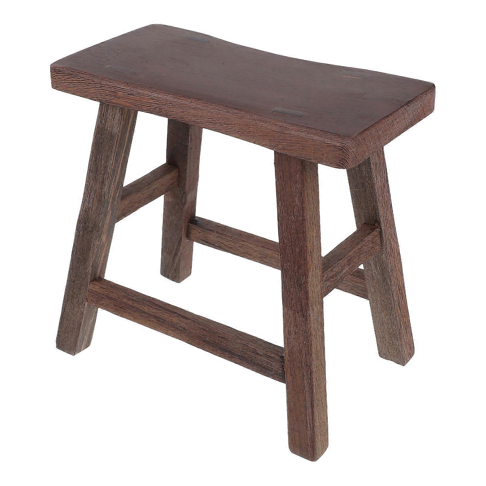 Solid Wood Step Stool for Kids Wooden Bench Small Foot Stool Kitchen Plant Stand for Bathroom Living Room