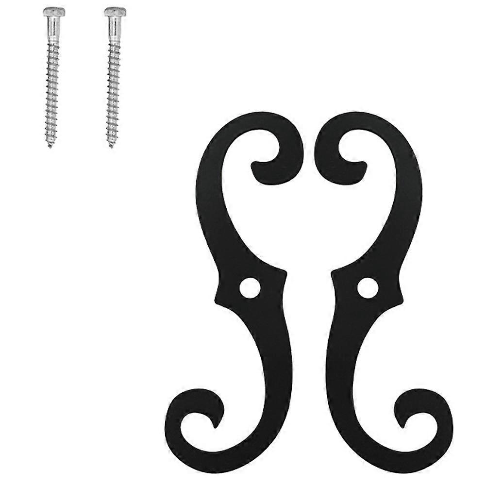 Cast Iron Shutter Fasteners Shutter Dog Holders External Shutter Tieback Hardware Including Mounting Screws