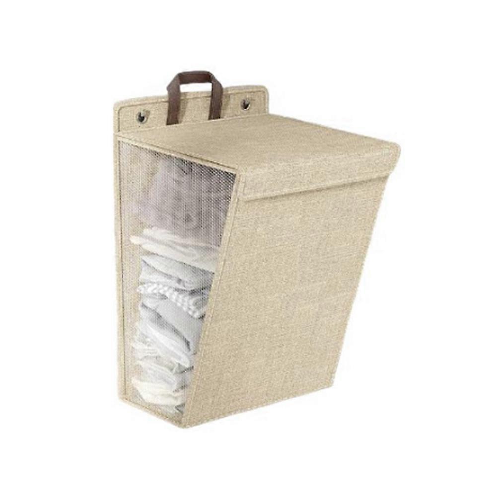 Foldable Laundry Basket Dirty Clothes Basket Beige