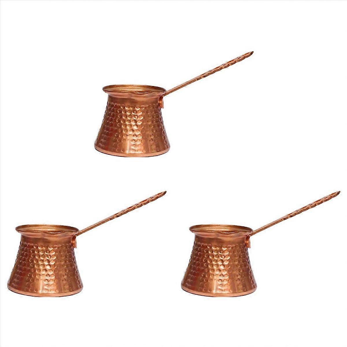 Turkish Copper Coffee Maker for Cezve Cafeteria Metal Handle