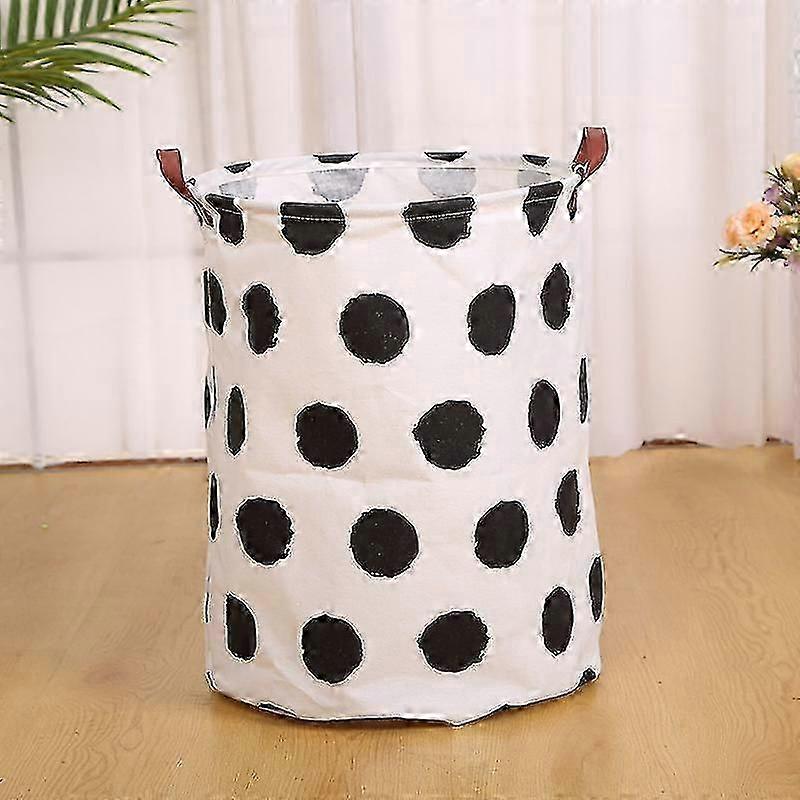 Freestanding Laundry Basket Collapsible Large Drawstring Clothes Hamper Storage With Leather Handle