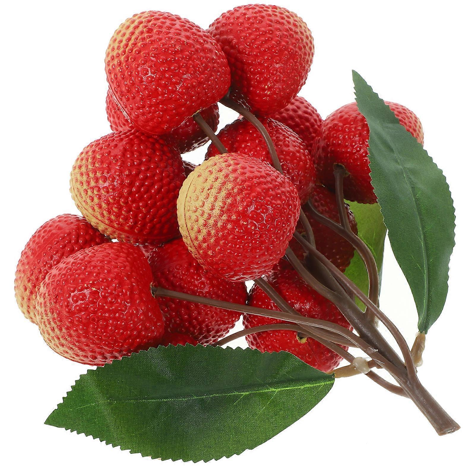 Realistic Artificial Fruit Litchi for Decoration 5 Bunches Simulation Model