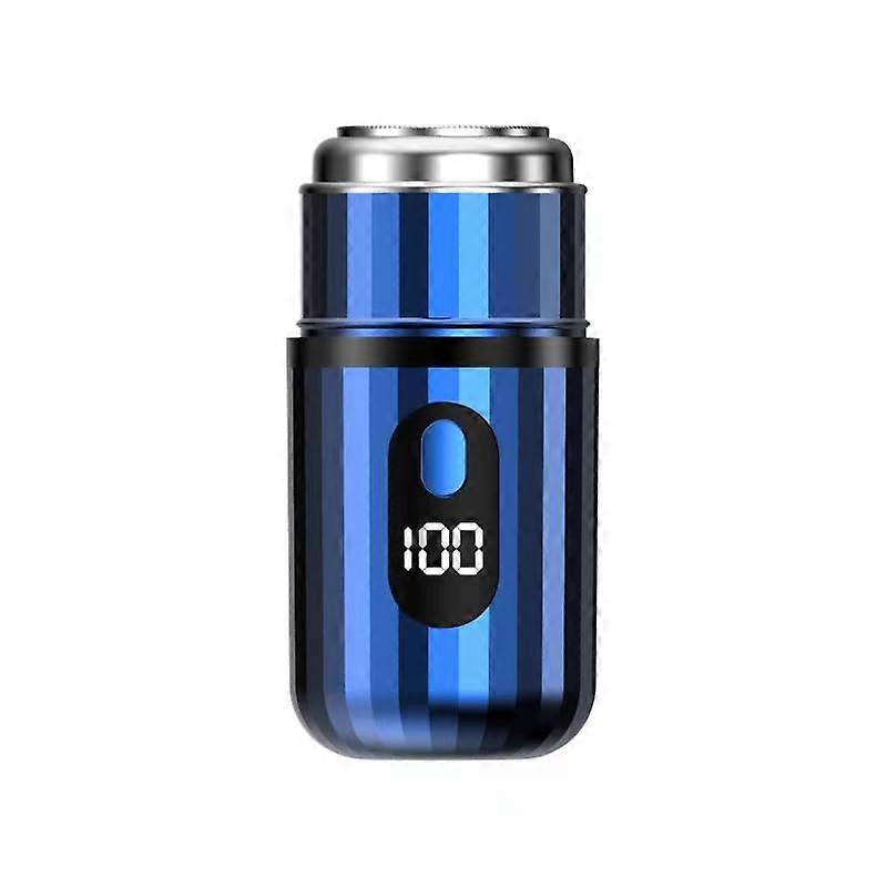 Mini Electric Shaver Compact Waterproof Razor, TypeC Fast Charging for Travel and Office, Blue