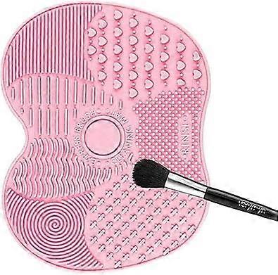 Silicone Makeup Brush Cleaning Mat with Suction Cups, Deep Clean Pad for All Brush Types