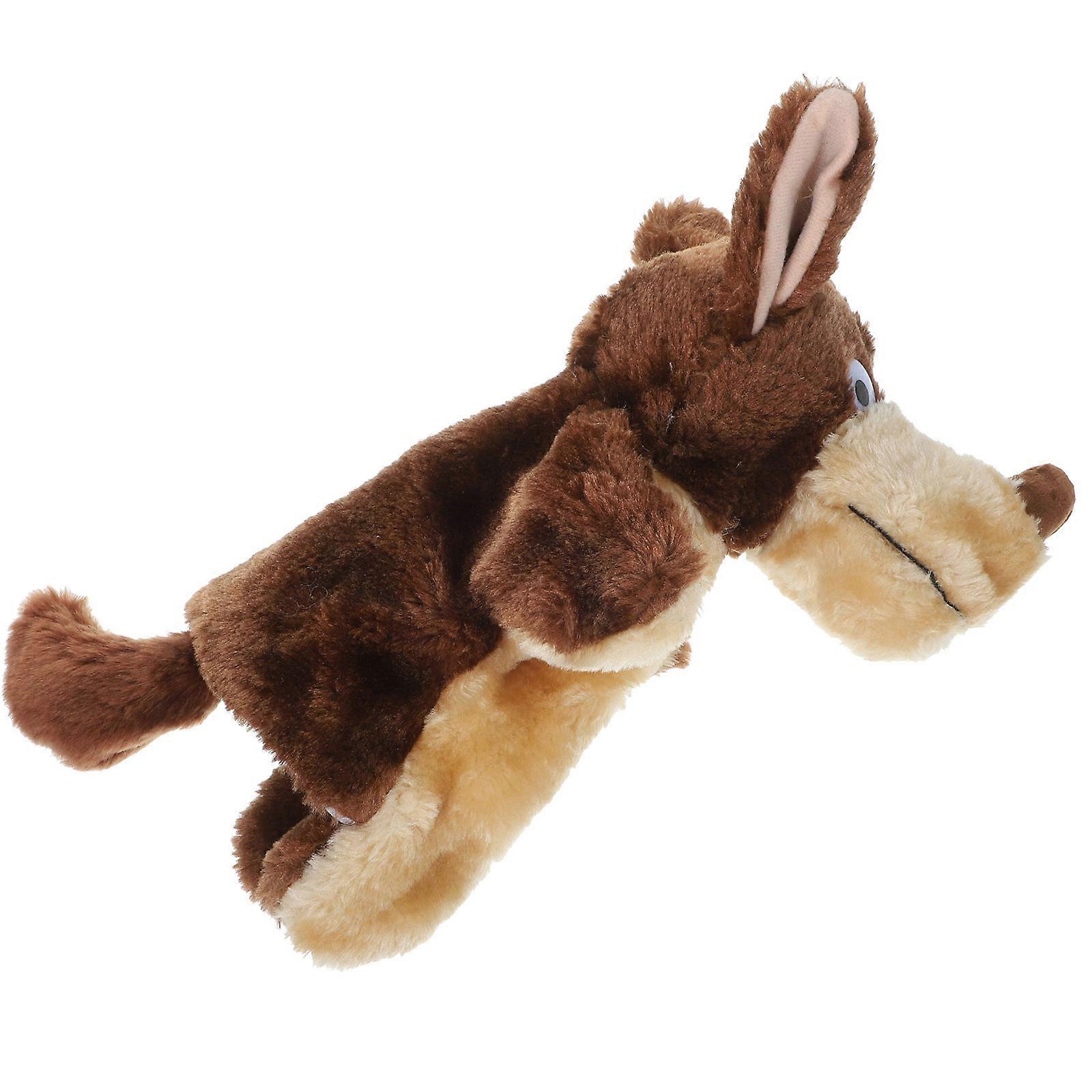 Animal Hand Puppet Plush Wolf for Kids Communication Skill Toy