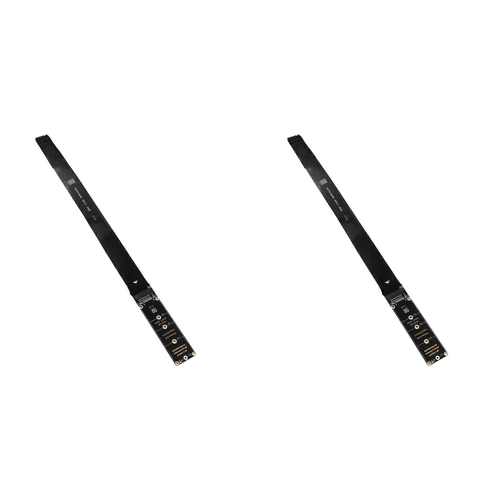 2X M.2 NVMe SSD Extension Cable PCIe 4.0 X4 M-Key High-Speed Data Transfer Flexible Extender for M.2 NGFF SSD B