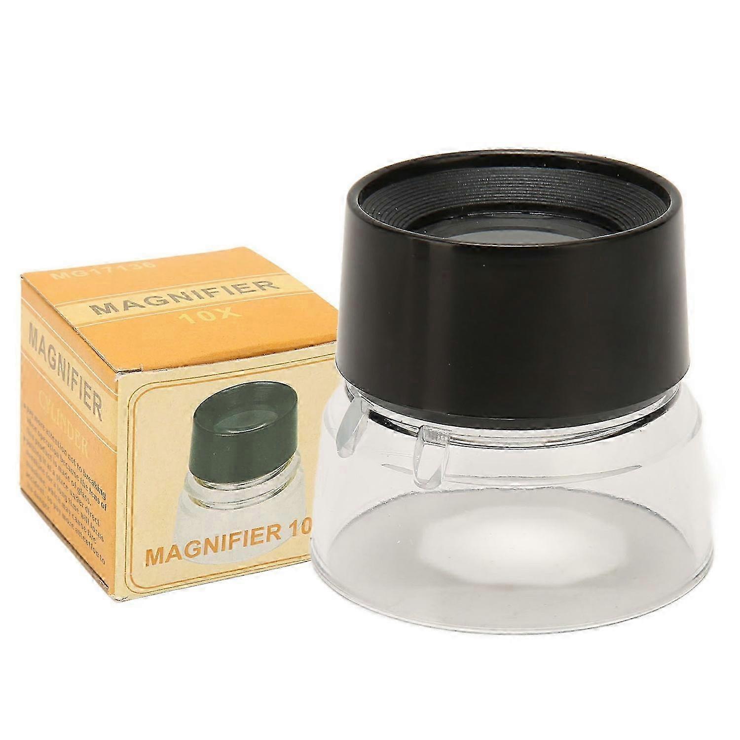 10X Power Stand Magnifier Compact Portable Durable Cylinder Magnifier Desktop Magnifying Glass for J