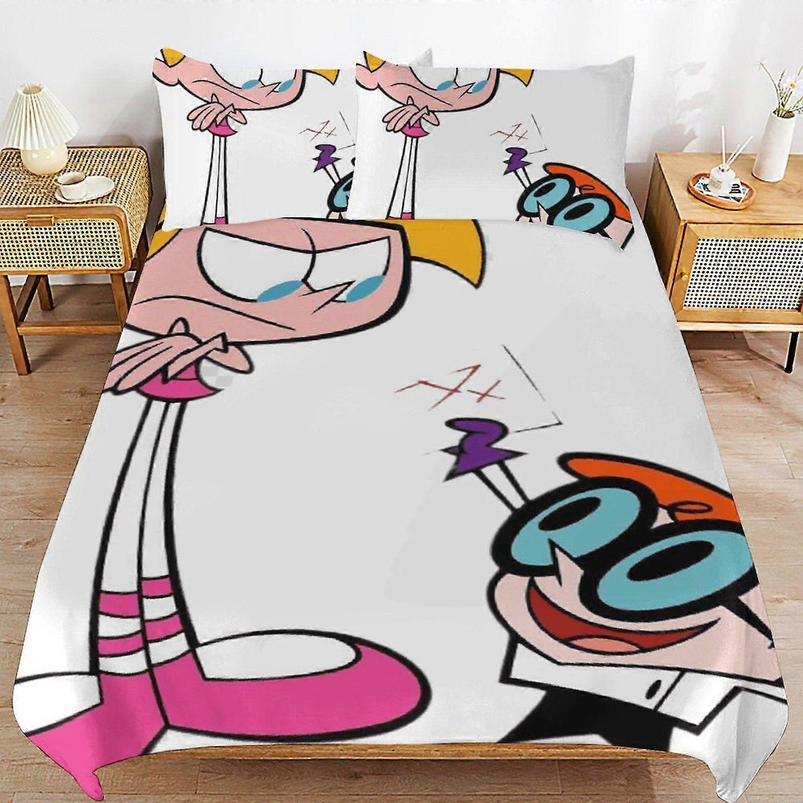 562FY Dexter's Laboratory Complete Bed Solution Long Thread Use Durable Zip Soft Touch Duvet Cover Sets Practicality BS562