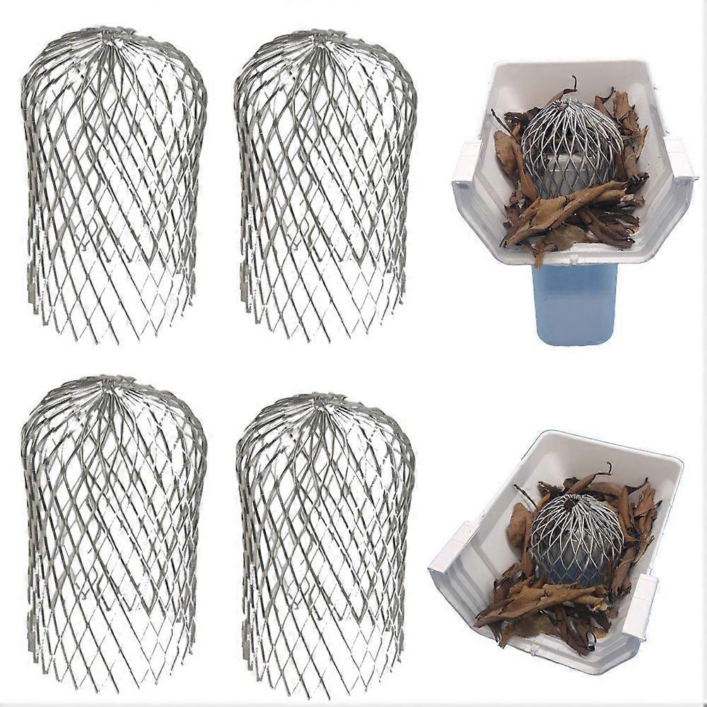 Gutter Guard 3 Inch Aluminum Downspout Strainer Pack of 4 Prevents Blockage from Leaves and Debris
