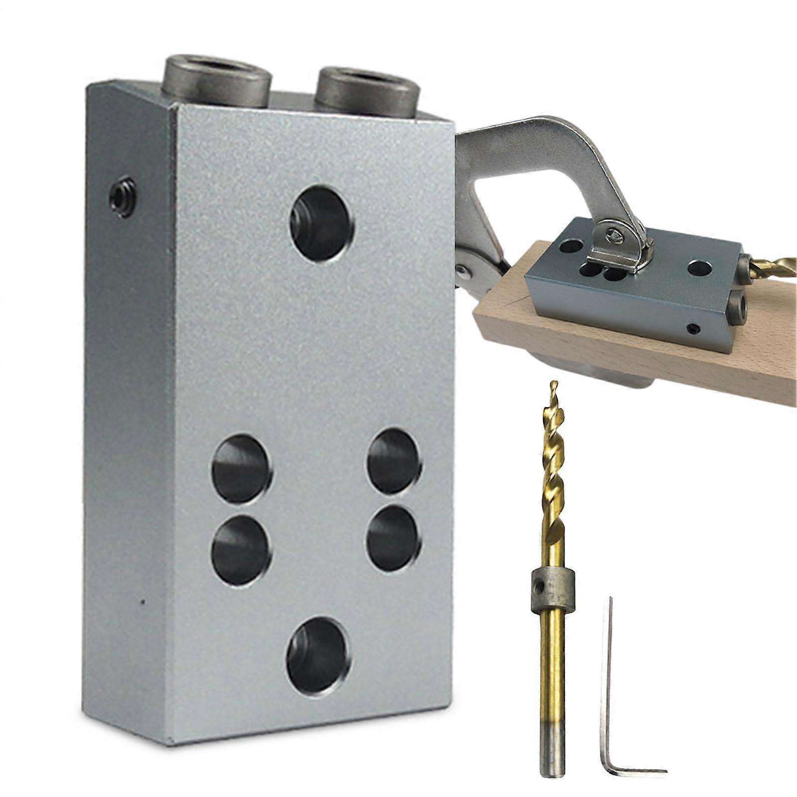 Adjustable Woodworking Drill Guide Pocket Hole Jig with Precision Hole Alignment for Furniture