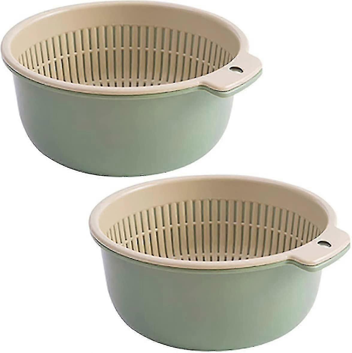 2-in-1 Double Layer Kitchen Colander Set