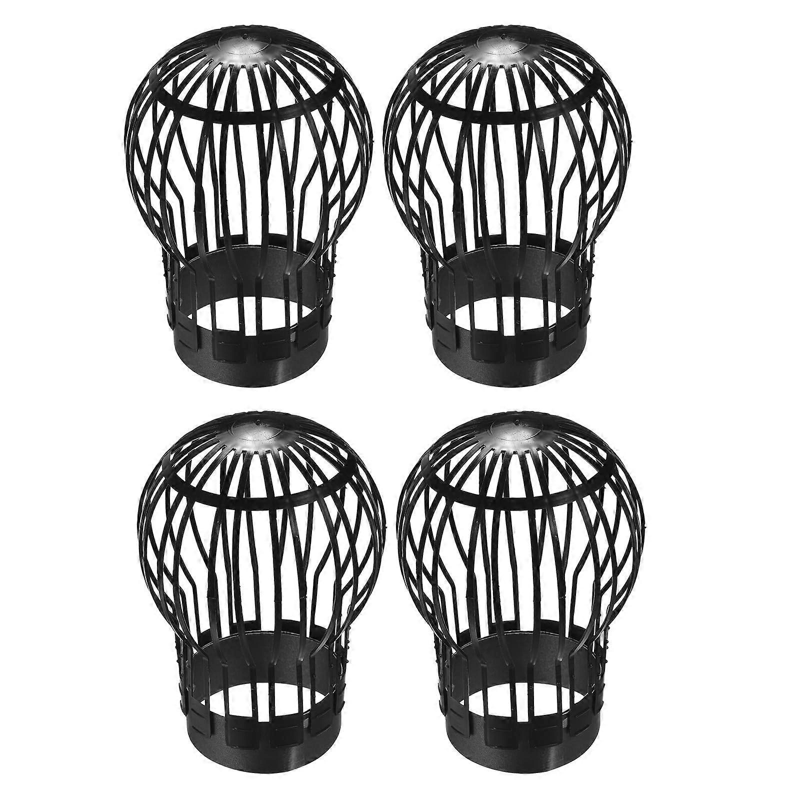 Gutter Guard Leaf Filter, 5 Inch Downspout Strainer for Leaf Block Prevention, Pack of 4