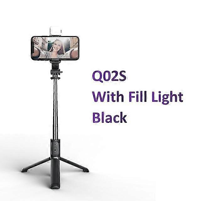 Wireless Bluetooth Selfie Stick Foldable Mini Tripod With Fill Light Shutter Remote Control For Ios Android