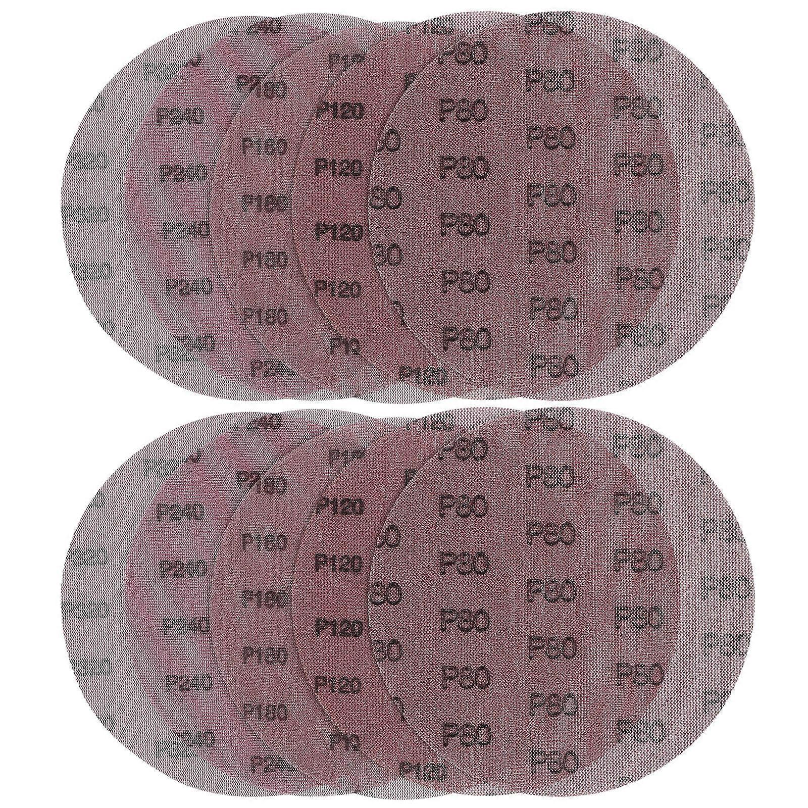 Sandpaper Discs for Drywall Sanding 10Pcs Hook and Loop Sander Pad Set