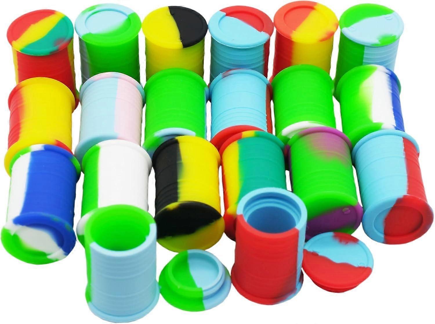 11ml Silicone Wax Container NonStick Barrel Jar Assorted Colors for Concentrates Storage