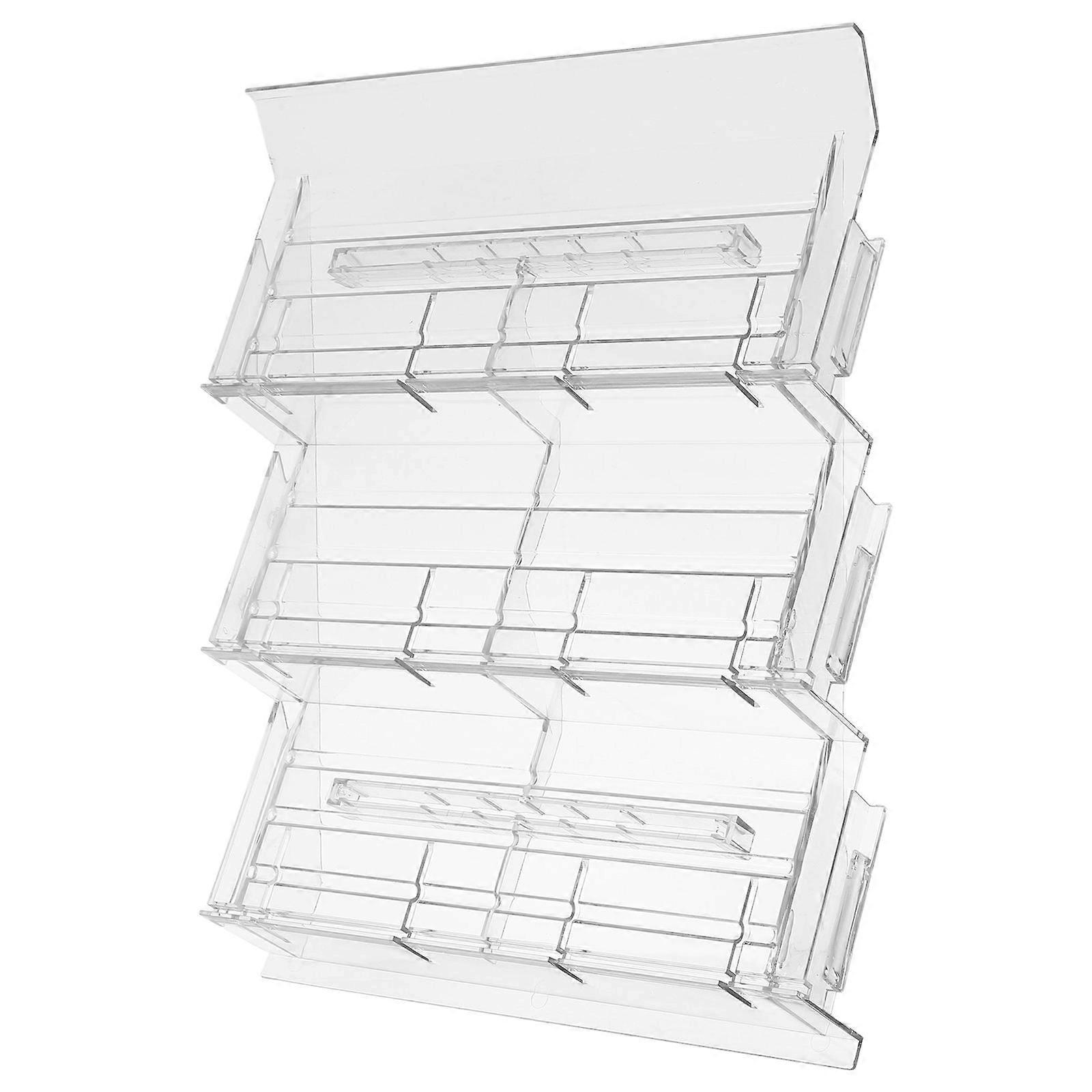 Transparent Refrigerated Display Riser Plastic Stand for Food Organizer 3 Layered