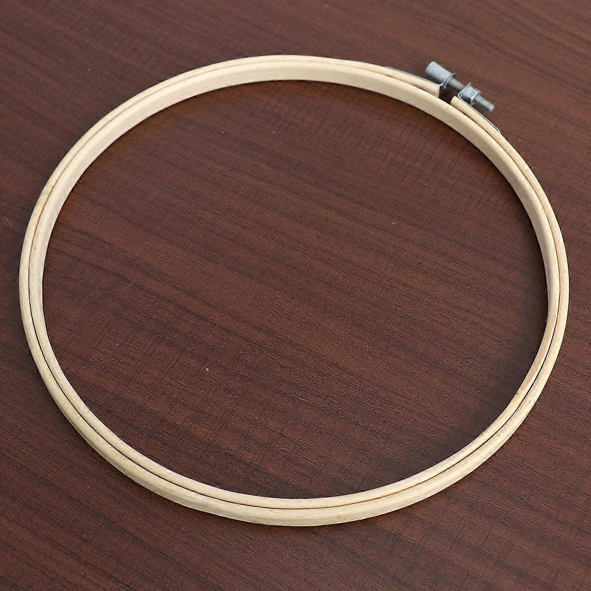 Bamboo Embroidery Circle Frame for Embroidery Use 1Pcs Beige