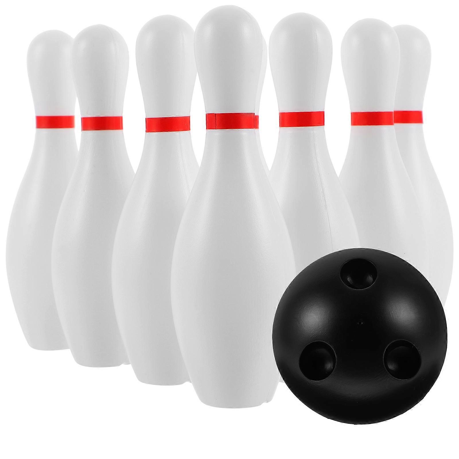 White Children Bowling Set Plastic Bowling Toy for Kids with Educational Function