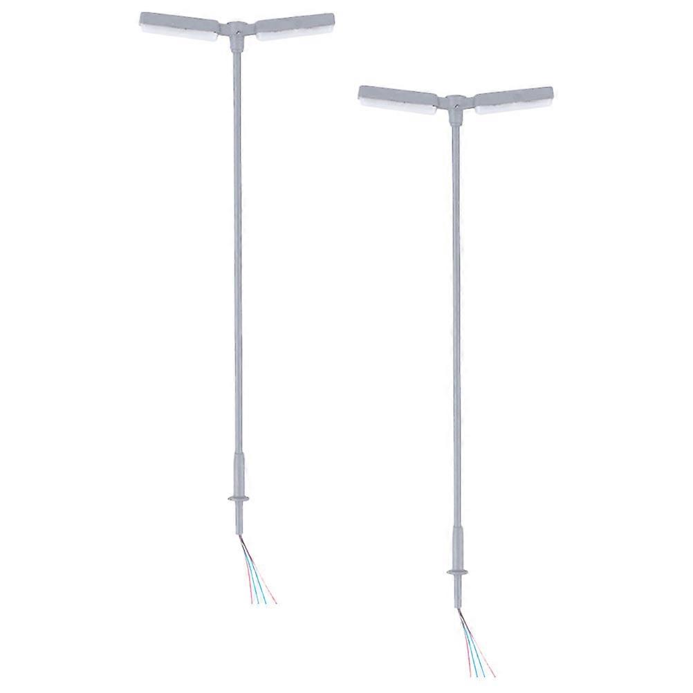 White Glowing Lamp Post Models for Sand Table Model Use 2Pcs Set