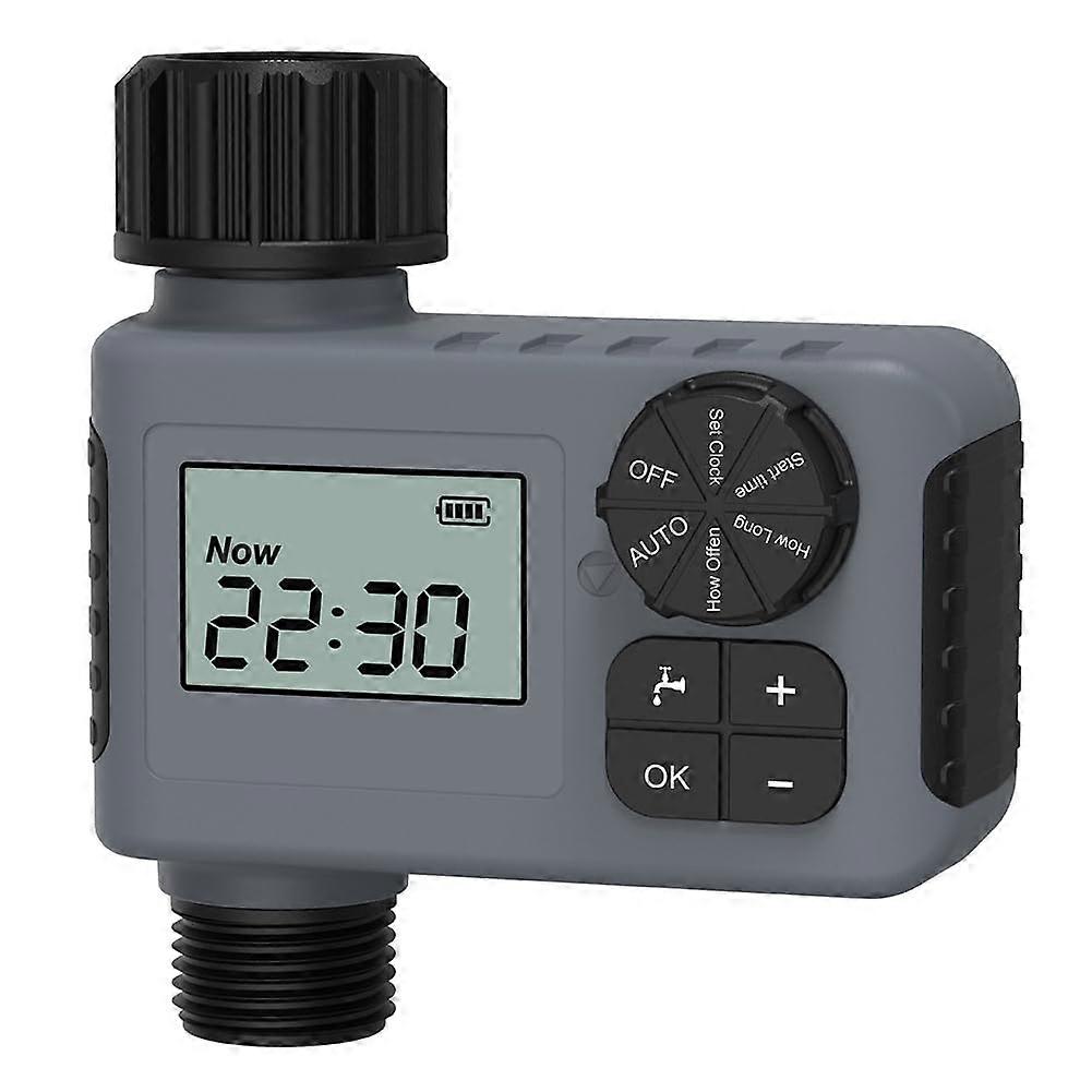 Automatic Watering Timer with Smart Scheduling, Battery Powered Irrigation Controller for Garden and Greenhouse