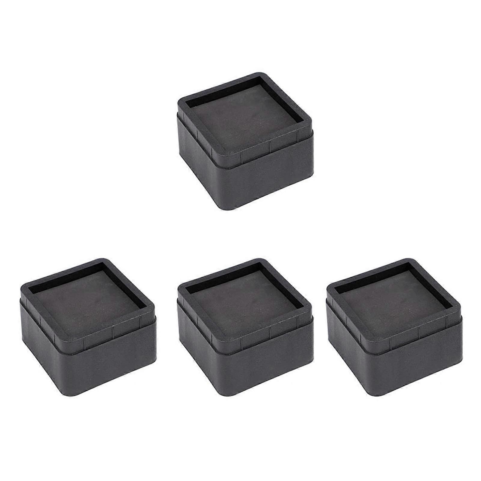 4pcs Stackable Bed Risers 2 Inch Furniture Risers for Couch Bed Desk Table with Floor Protection
