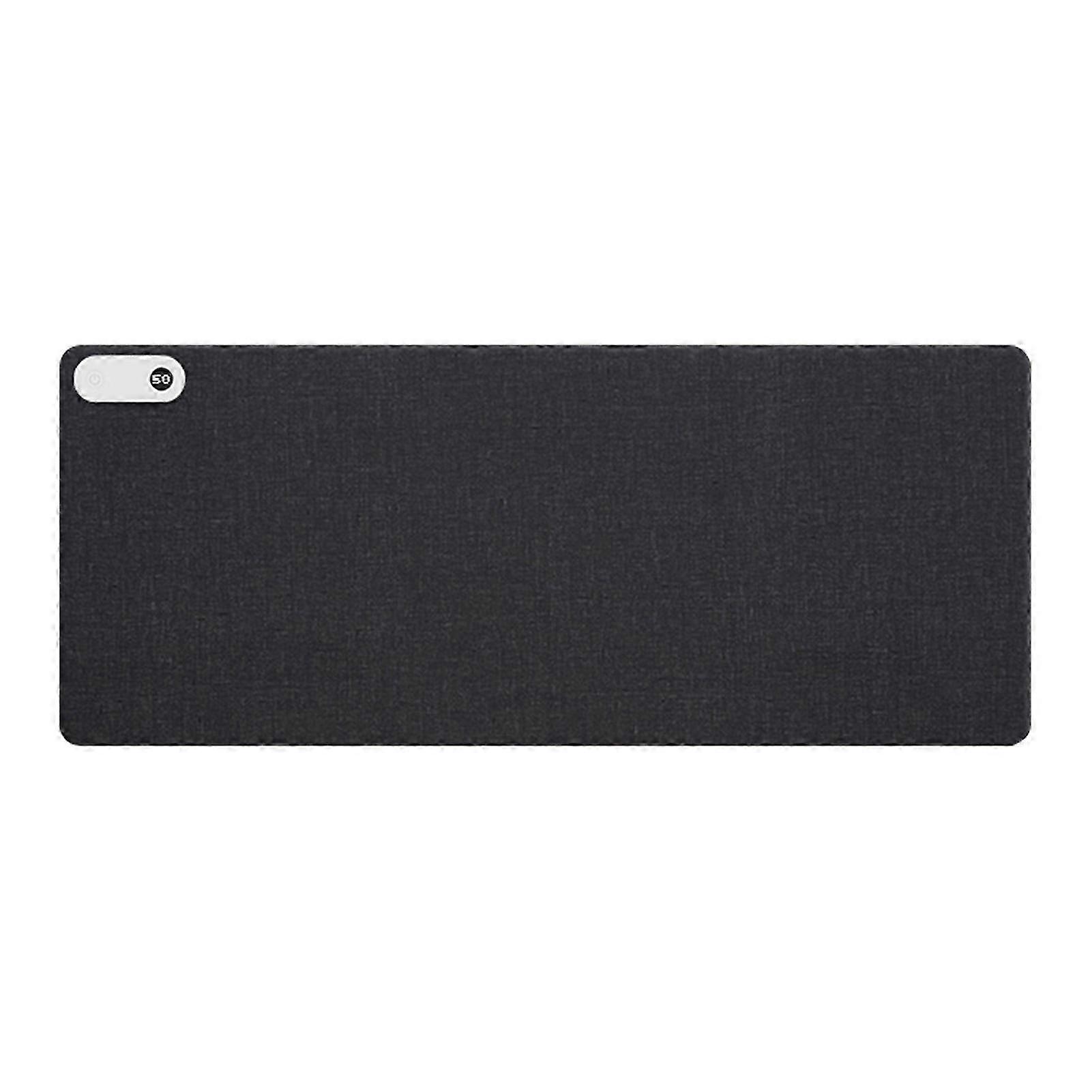 Digital Display Table Warming Mouse Pad Quick Heating Waterproof Mouse Mat for Computer Desk EU plug Black